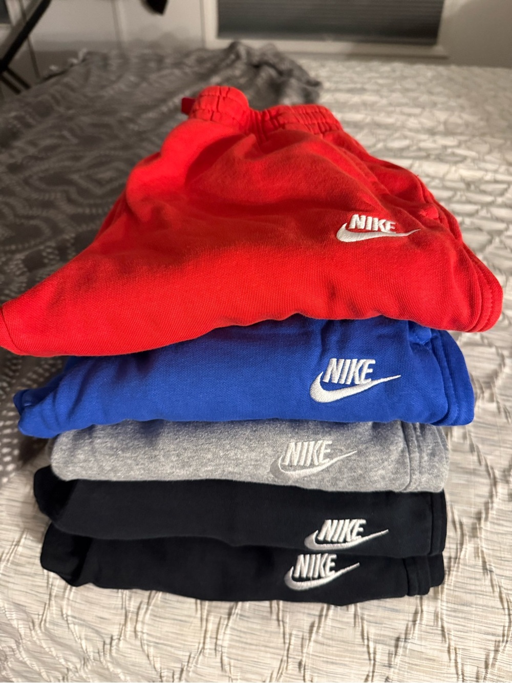 Nike Kids' Cotton fleece Jogger sweatpants Pants 5 pairs large